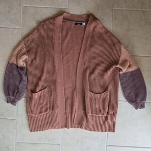 BDG Balloon Sleeve Colorblock Caridgan